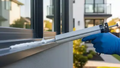 Professional caulking and sealing on Modesto, CA home exterior for expert weather protection