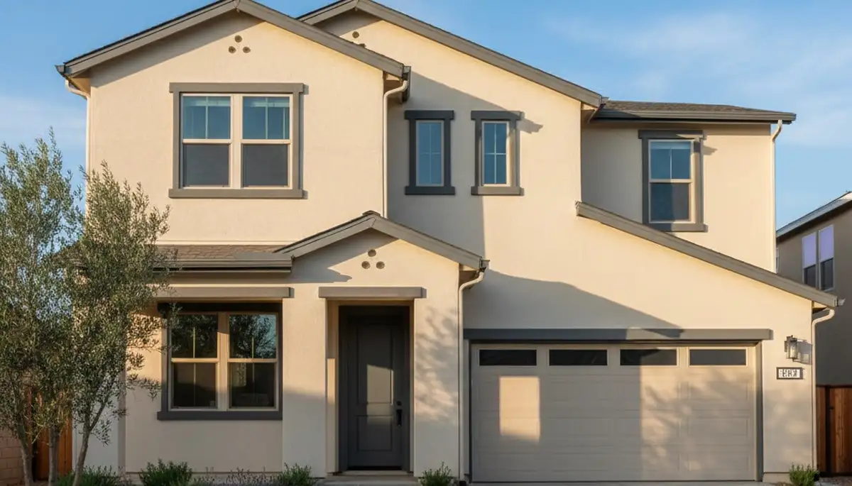 Freshly painted Modesto, CA home exterior with smooth, durable finish by local house painting professionals