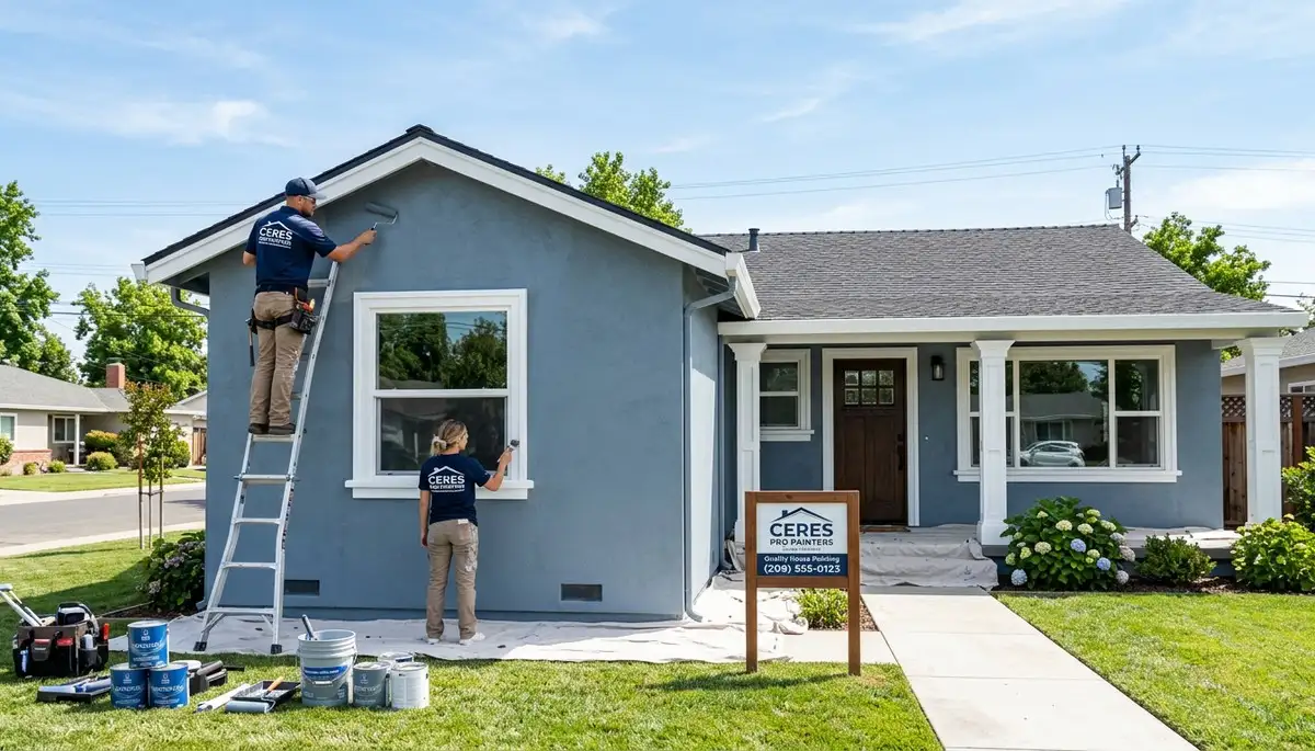 Professional house painters in Modesto CA providing expert residential exterior painting services