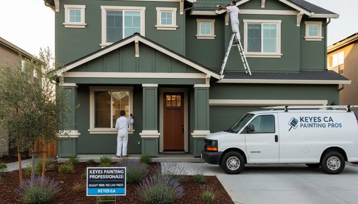 Professional house painters enhancing home exterior in Modesto, CA