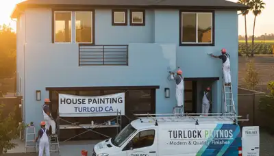 House painting contractor in Modesto, CA providing professional exterior and interior painting services