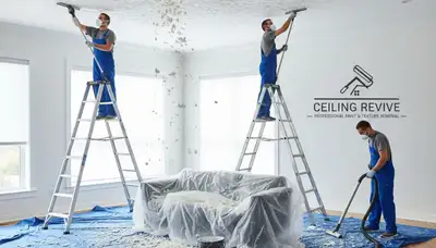 Professional popcorn ceiling removal service in Modesto, CA transforming textured ceilings