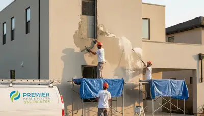 Professional stucco repair on Modesto CA home exterior by expert local painting contractors
