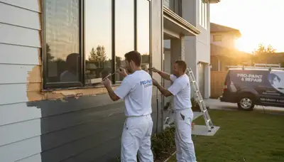 Professional wood rot repair on Modesto, CA home exterior by expert painting contractors
