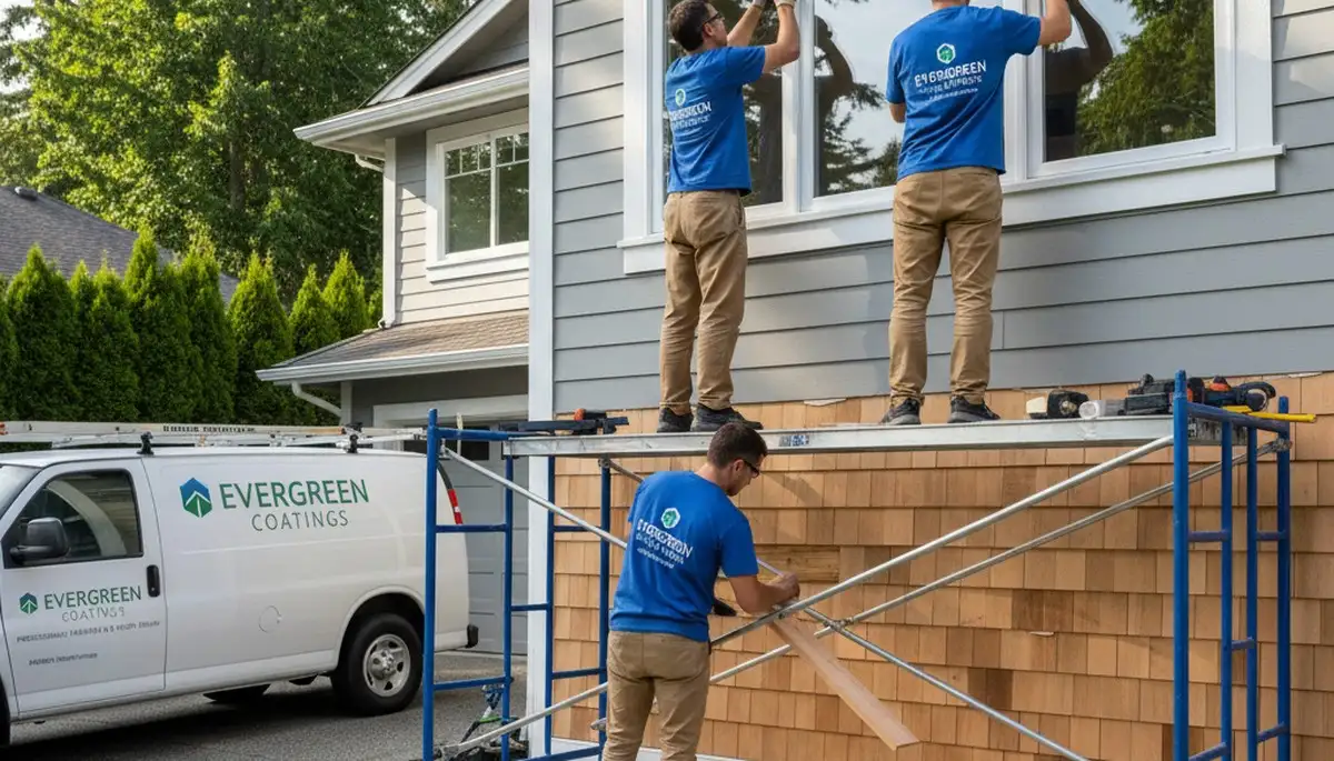 Professional wood rot repair on Modesto, CA home exterior by expert house painting contractors